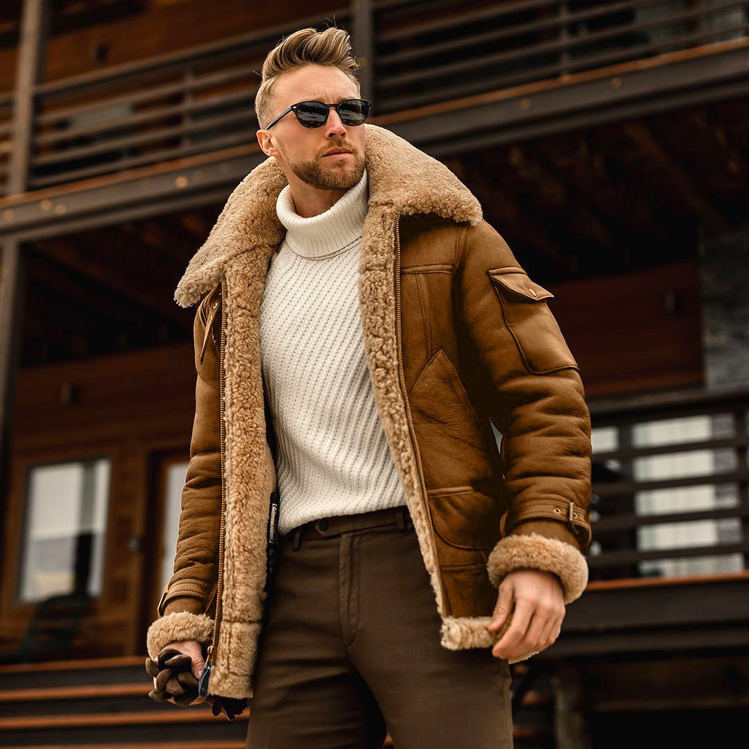 Winter Jacket Mens Military Fleece Warm Jackets Male Fur Collar Coats Army Tactical Jacket - THREADLIGHT