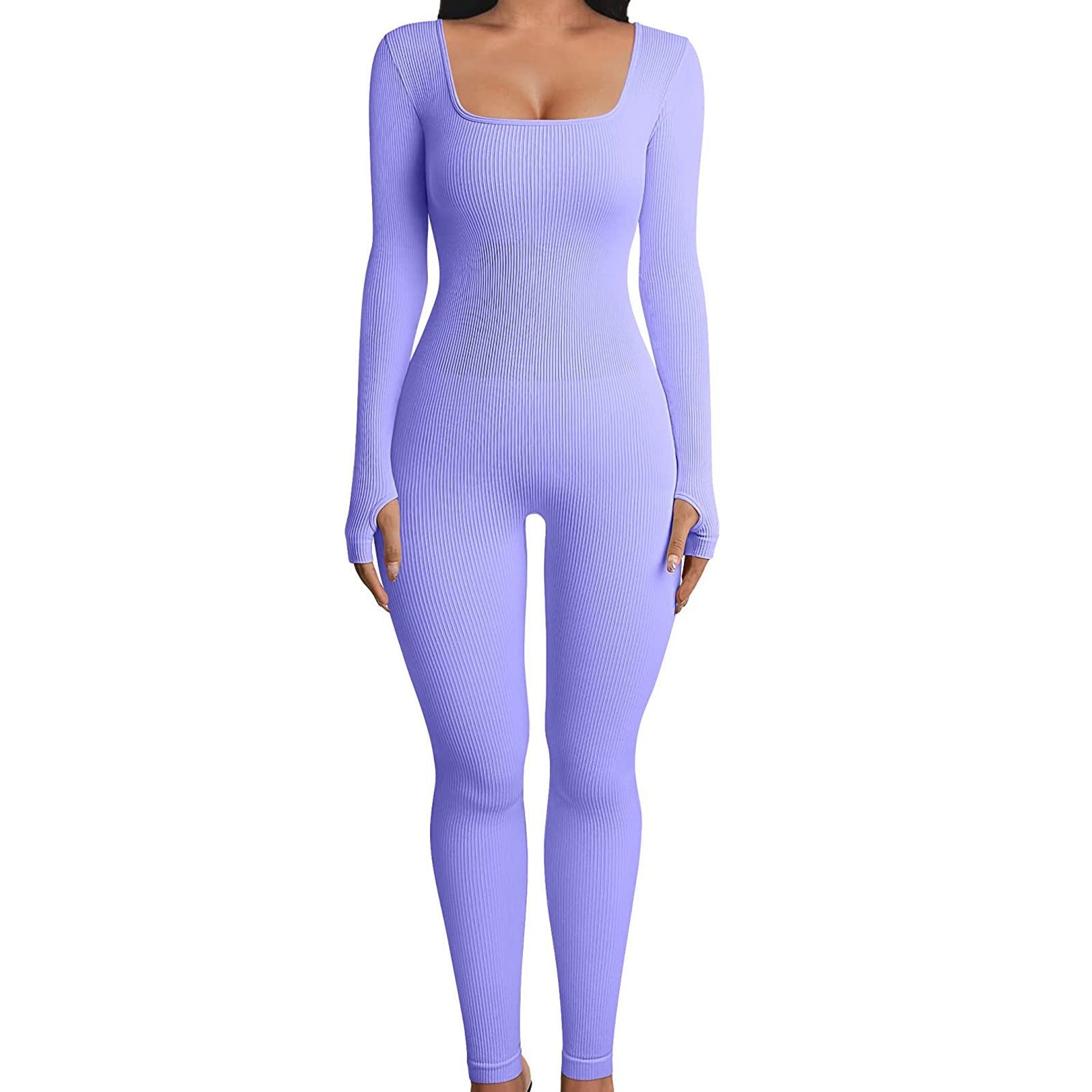 Women's Long - Sleeve Yoga Jumpsuit - THREADLIGHT