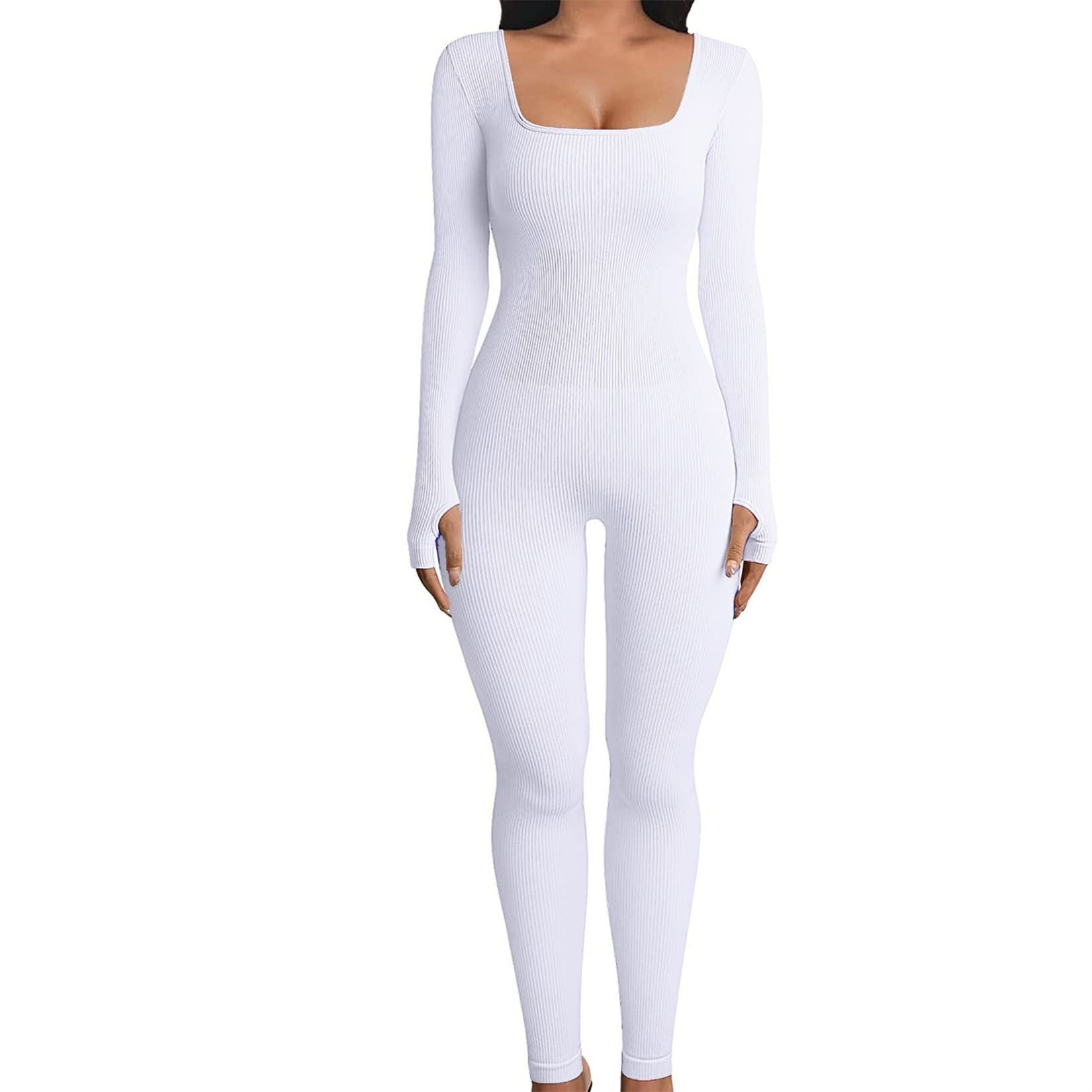 Women's Long - Sleeve Yoga Jumpsuit - THREADLIGHT