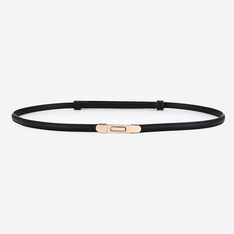 Women's Thin Genuine Leather Dress Simple Suit Coat Waist Belt - THREADLIGHT