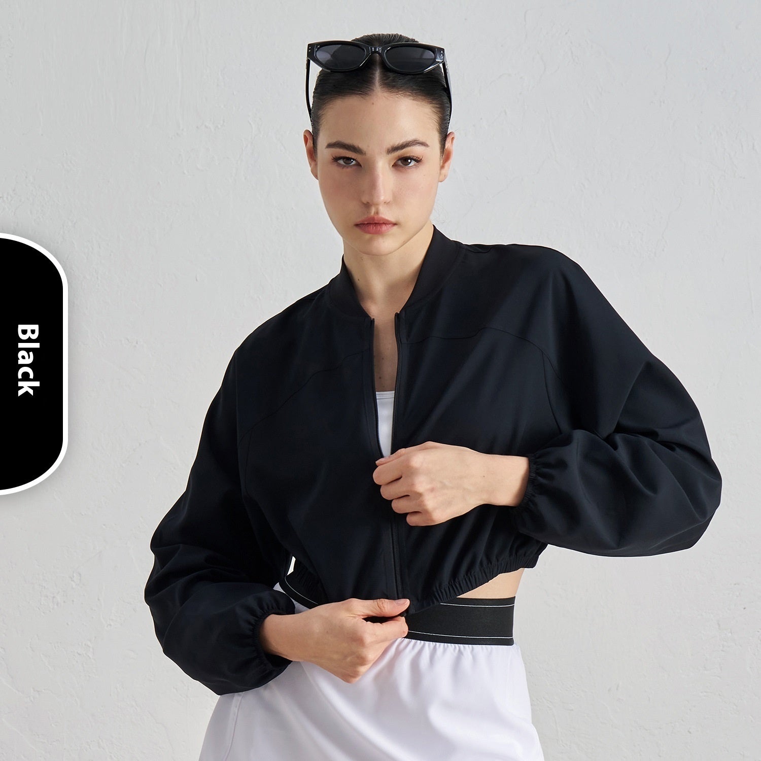 Woven Sports Jacket Lightweight Breathable Workout Top Waist - tight Design Outdoor - THREADLIGHT