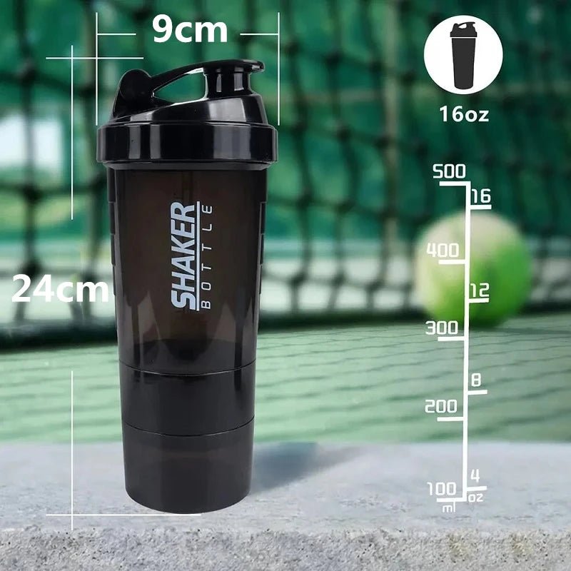3 Layers Protein Bottle Shaker - THREADLIGHT