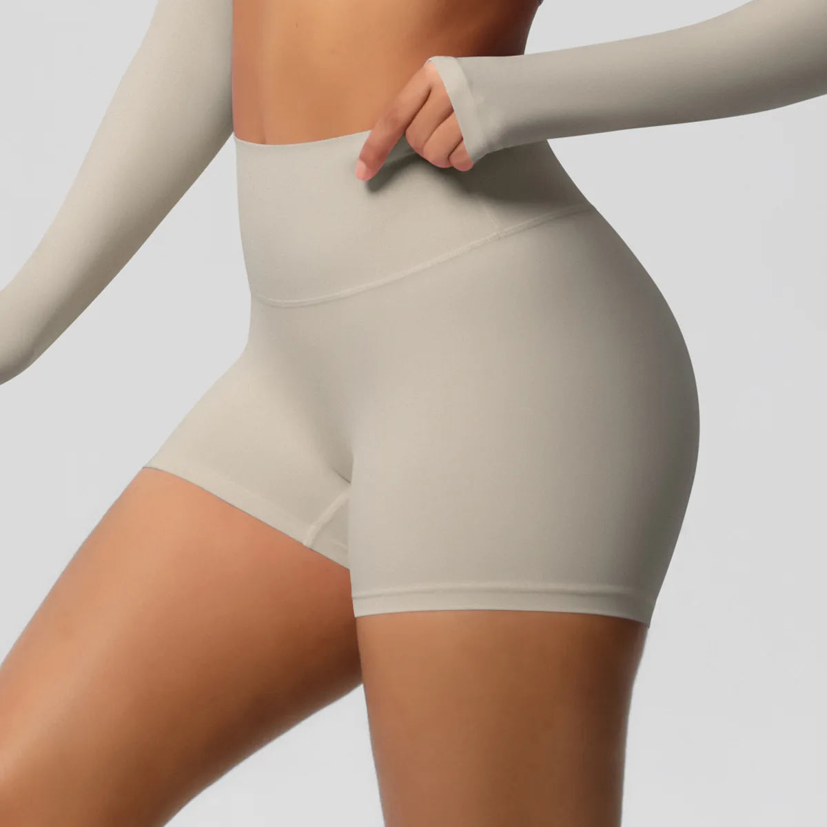 Women High Waist Yoga Shorts Butt Lifting for Gym Running Tummy Control Tights