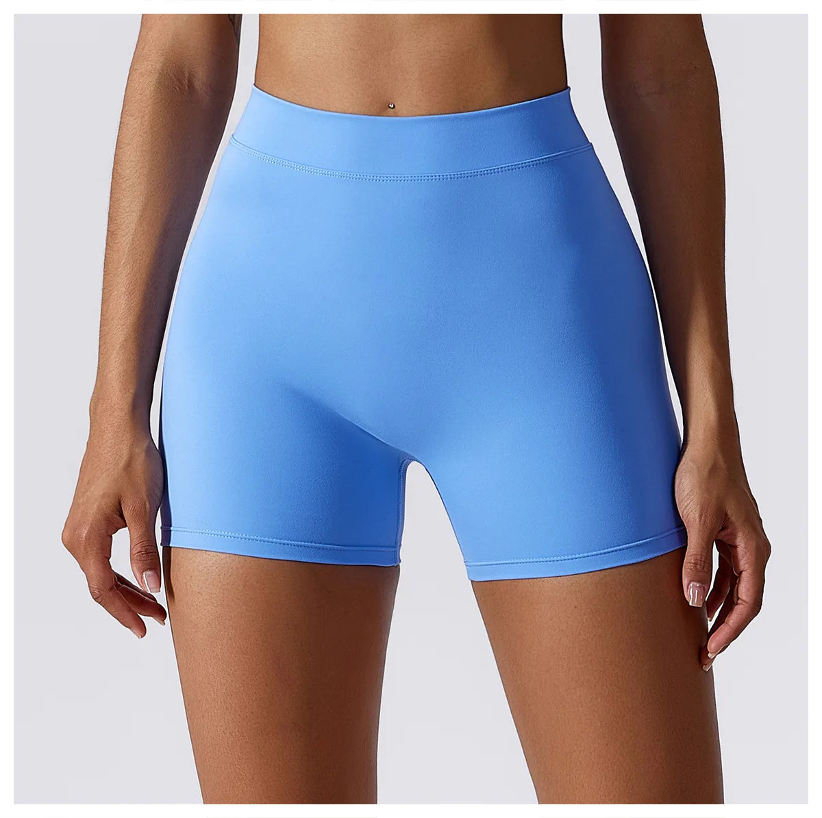 V Back Yoga Shorts For Women Push Up Scrunch Butt Activewear