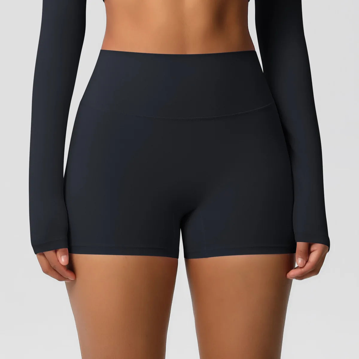 Women High Waist Yoga Shorts Butt Lifting for Gym Running Tummy Control Tights