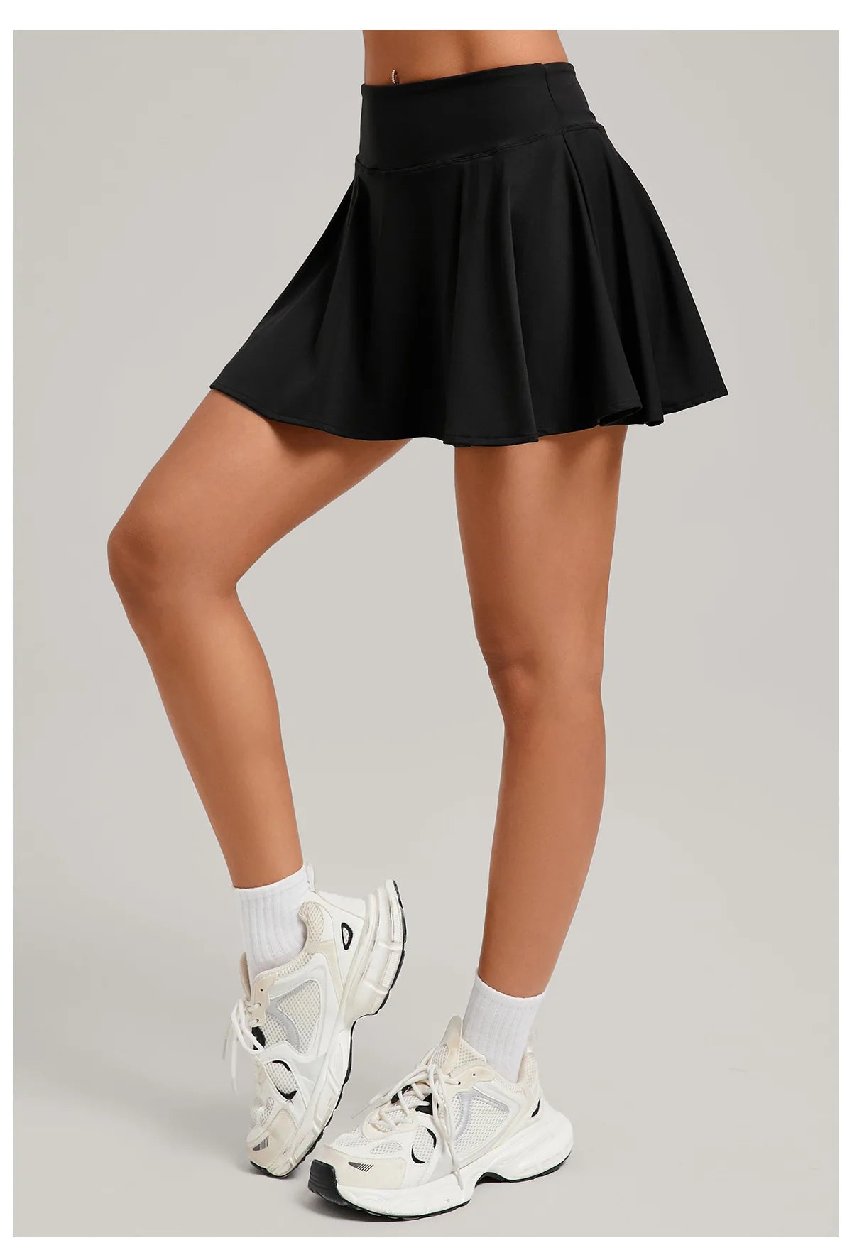 Womens High Waisted Sports Skirt With Pockets Breathable For Yoga Tennis Golf