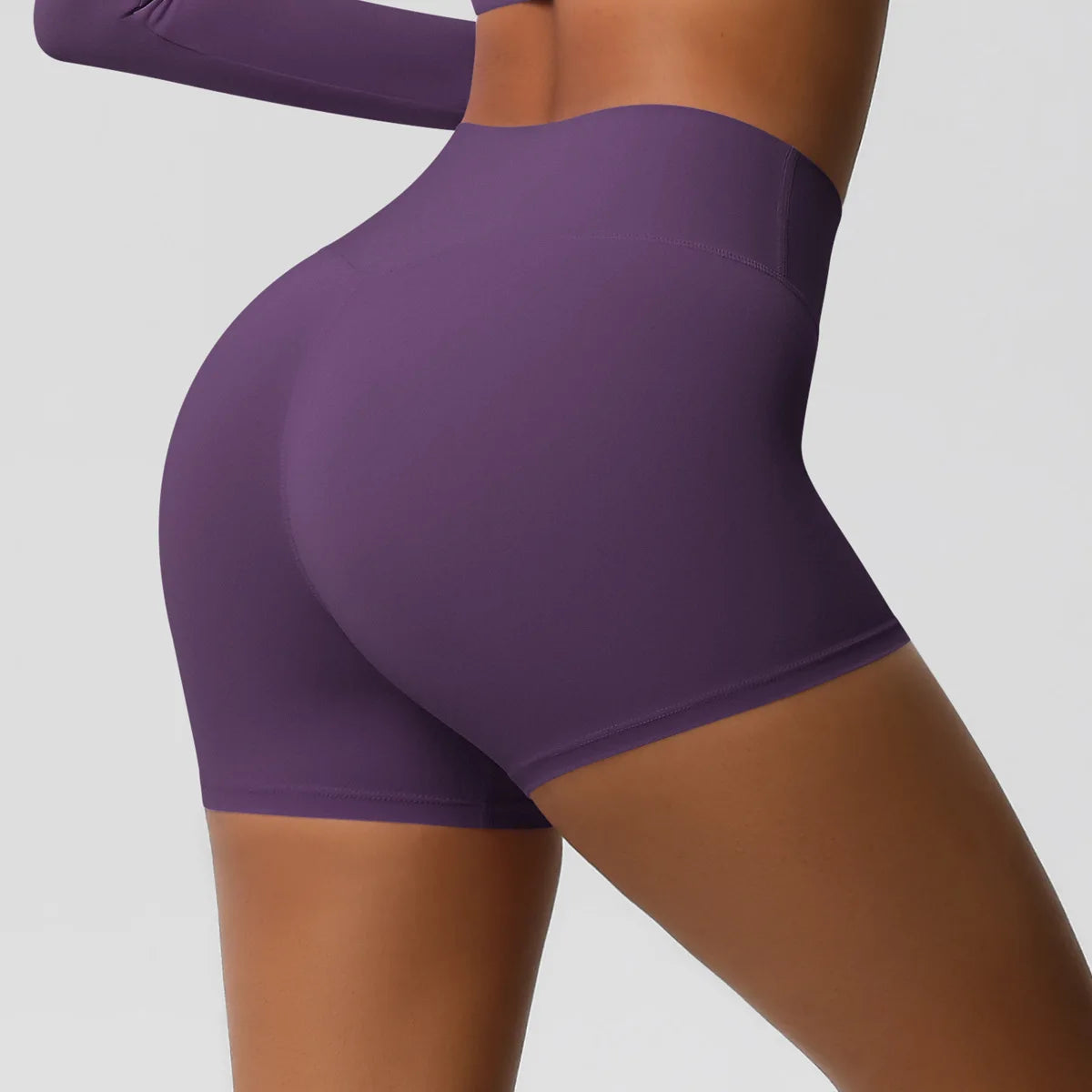 Women High Waist Yoga Shorts Butt Lifting for Gym Running Tummy Control Tights