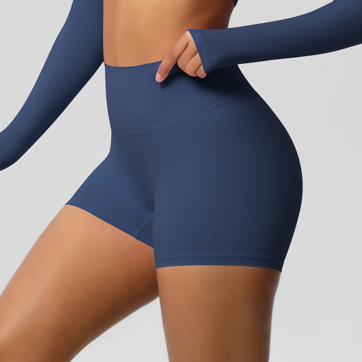 Women High Waist Yoga Shorts Butt Lifting for Gym Running Tummy Control Tights