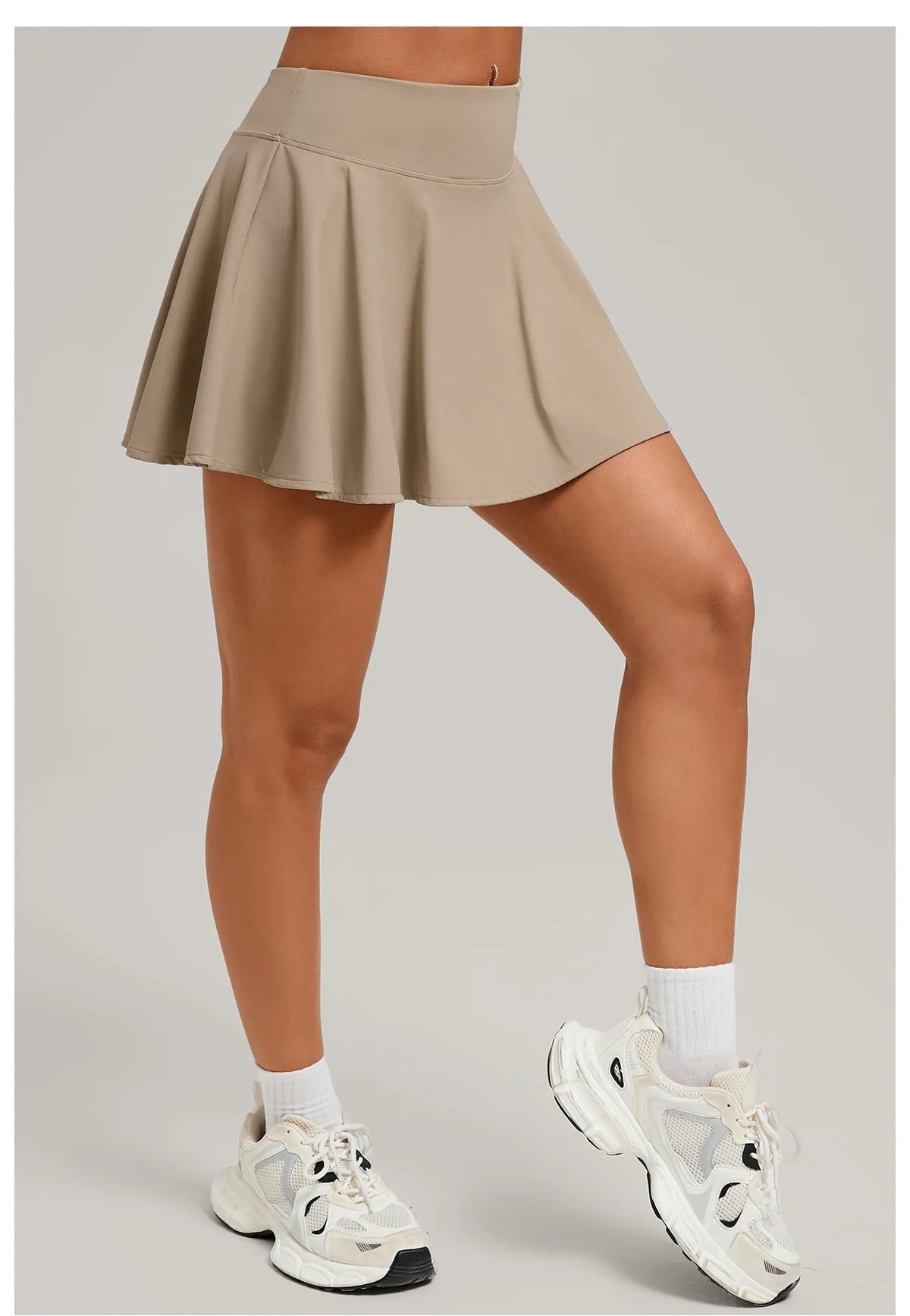 Womens High Waisted Sports Skirt With Pockets Breathable For Yoga Tennis Golf