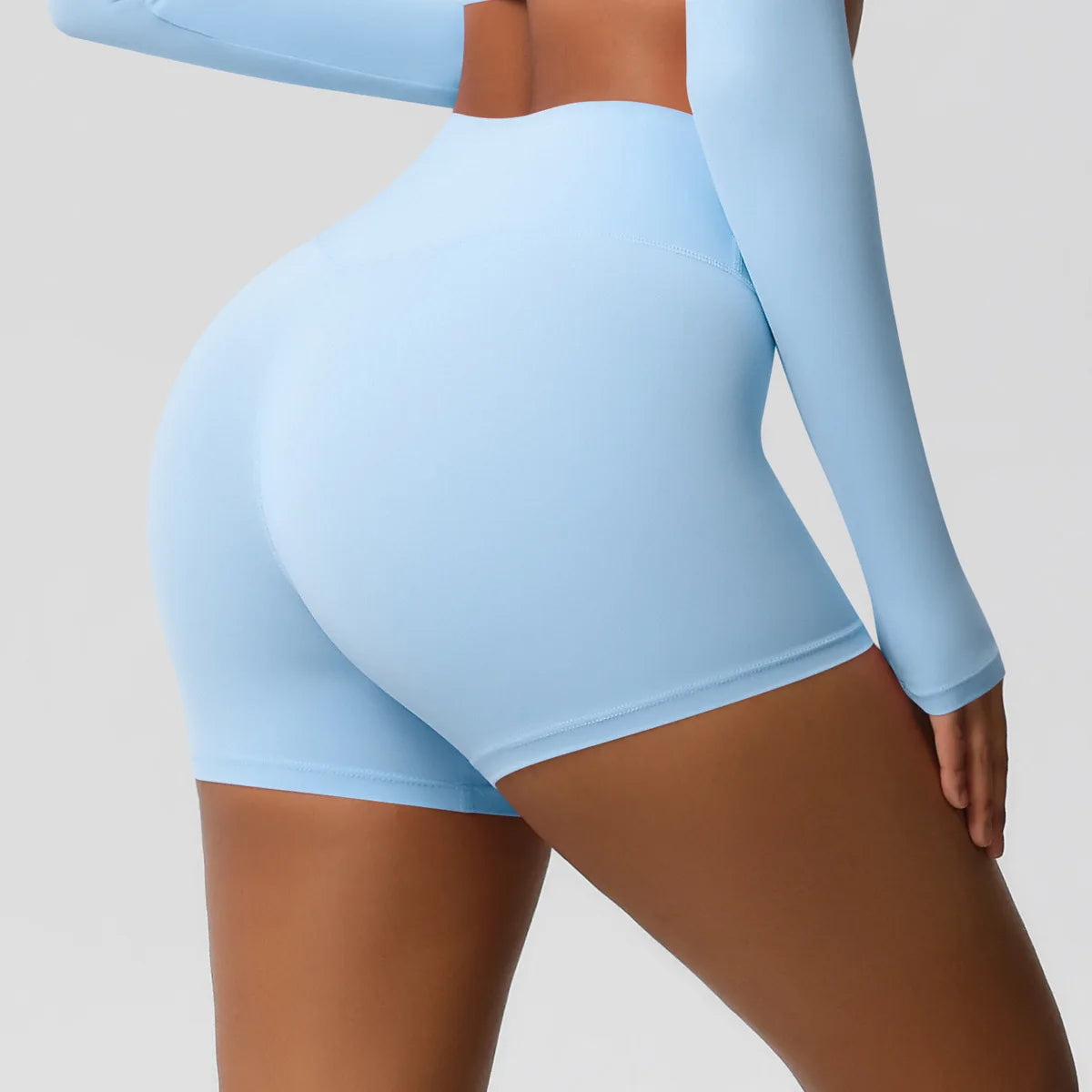 Women High Waist Yoga Shorts Butt Lifting for Gym Running Tummy Control Tights