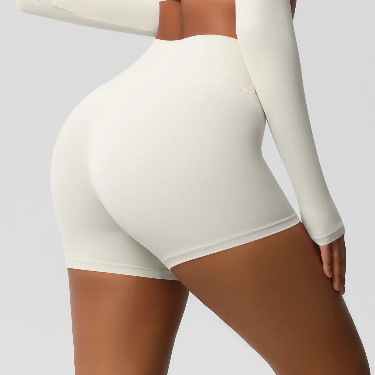 Women High Waist Yoga Shorts Butt Lifting for Gym Running Tummy Control Tights