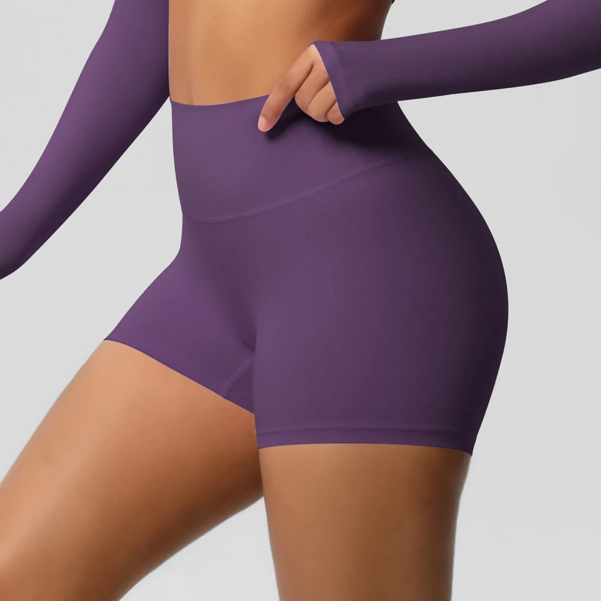 Women High Waist Yoga Shorts Butt Lifting for Gym Running Tummy Control Tights