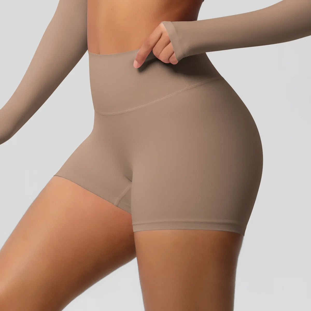 Women High Waist Yoga Shorts Butt Lifting for Gym Running Tummy Control Tights