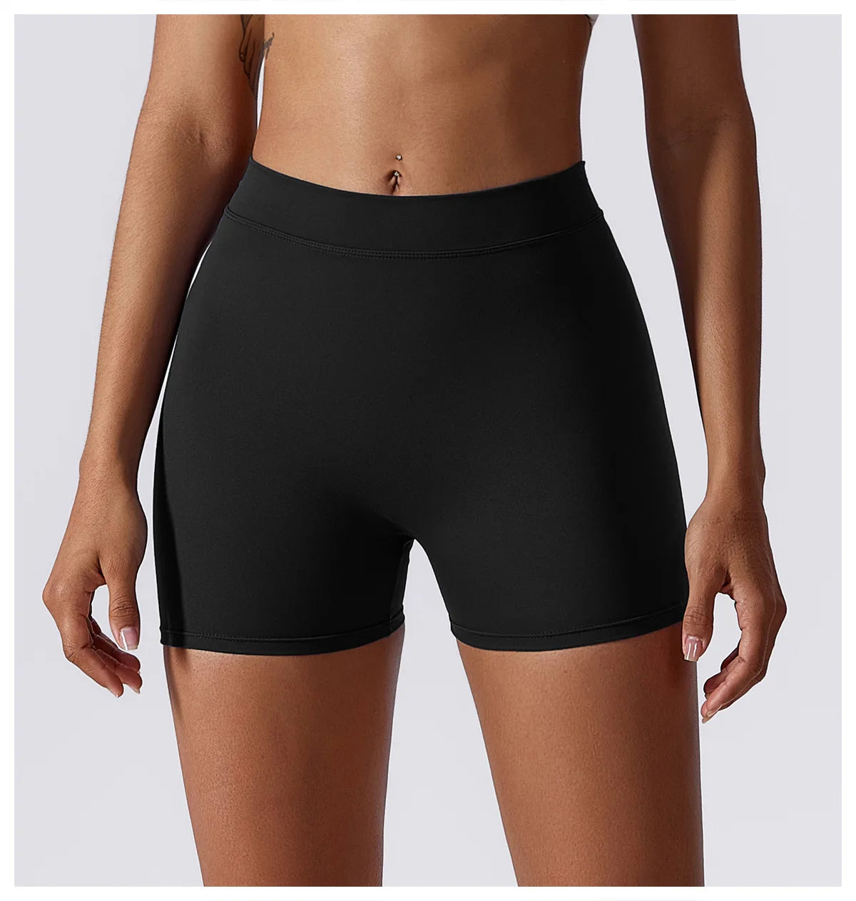 V Back Yoga Shorts For Women Push Up Scrunch Butt Activewear