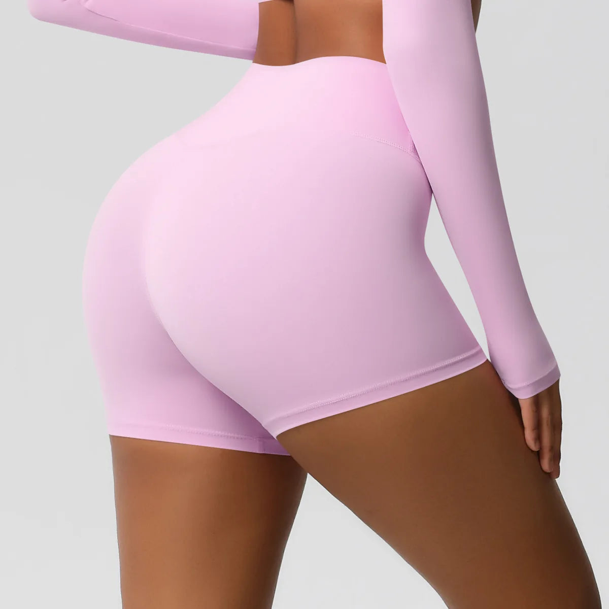 Women High Waist Yoga Shorts Butt Lifting for Gym Running Tummy Control Tights