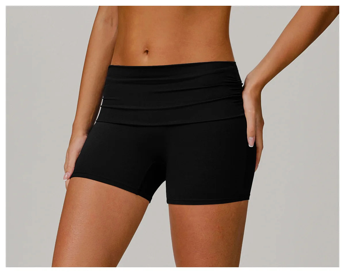 Women High Waist Sports Shorts Push Up Gym Running Cycling Yoga