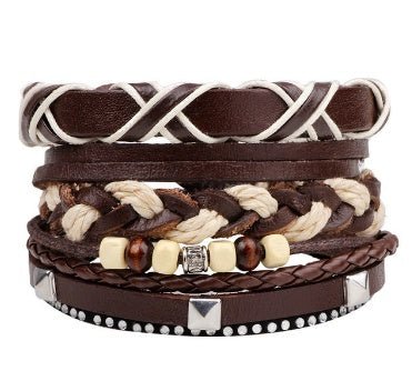 Beaded Leather Bracelet - THREADLIGHT
