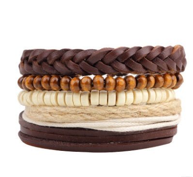 Beaded Leather Bracelet - THREADLIGHT