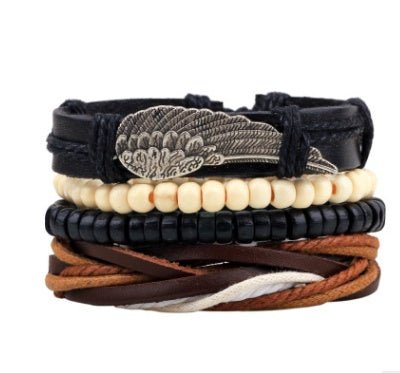 Beaded Leather Bracelet - THREADLIGHT