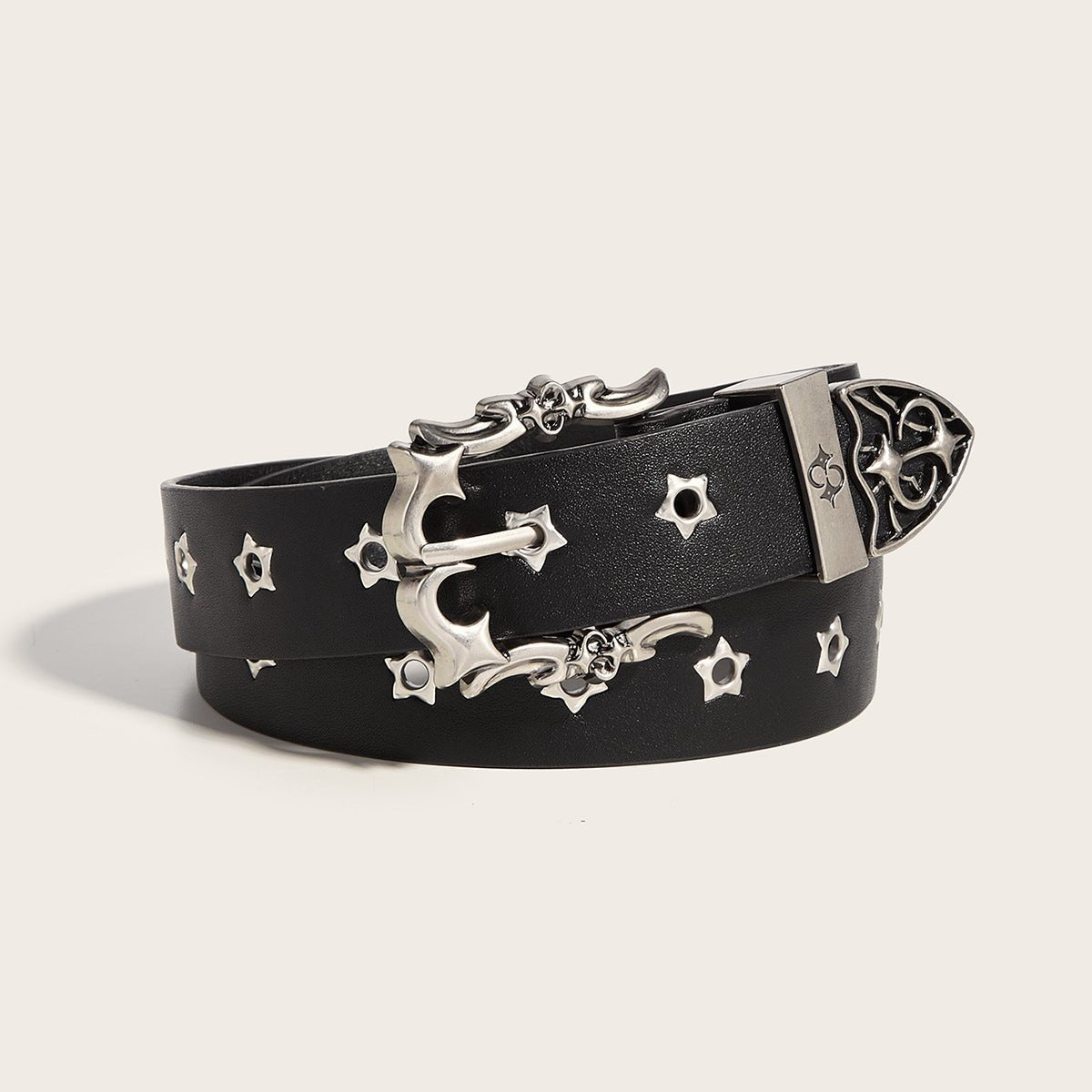 Fashion Personality Rivet Youth Belt Punk Pin Buckle Casual Belt - THREADLIGHT