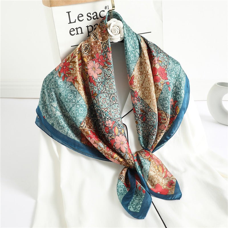 Fashion Silk Scarves Female Printing Hijab - THREADLIGHT