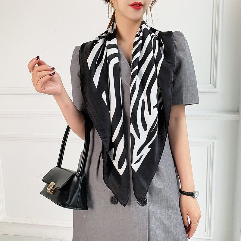 Fashion Silk Scarves Female Printing Hijab - THREADLIGHT