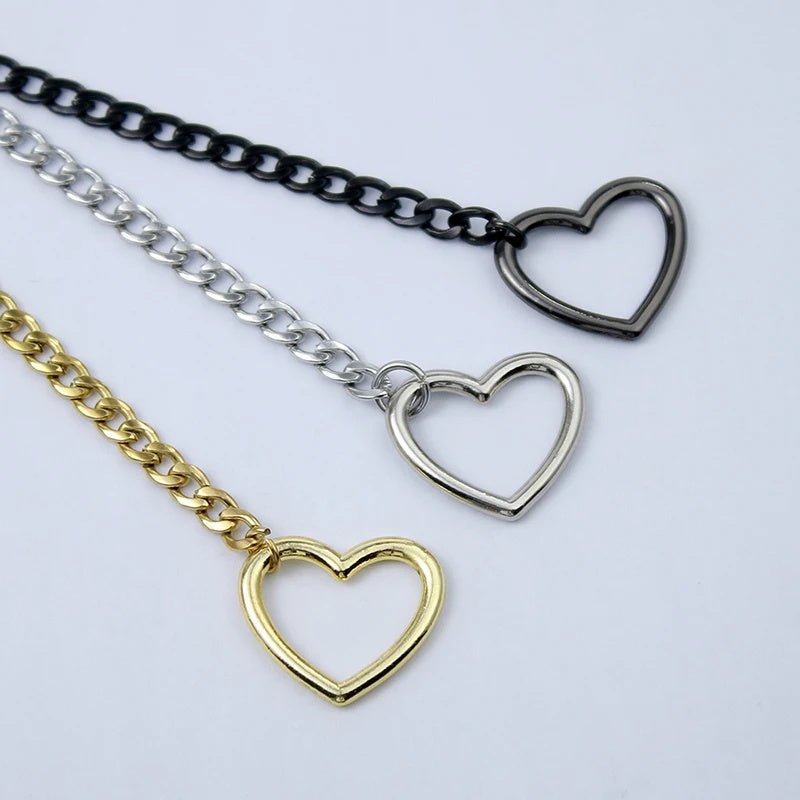 Heart O - Ring Cuban Chain Necklace - THREADLIGHT