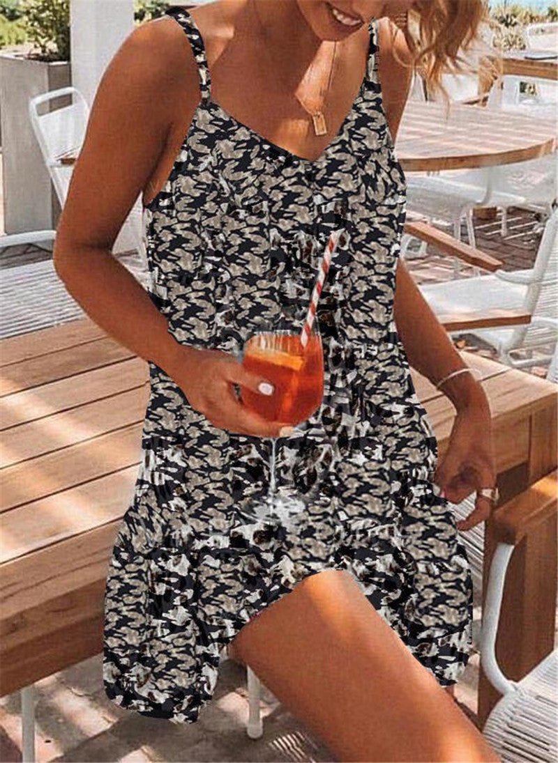 Independent Station Leopard Print Temperament Camisole Dress Women's Clothing - THREADLIGHT