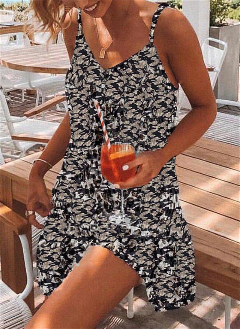 Independent Station Leopard Print Temperament Camisole Dress Women's Clothing - THREADLIGHT
