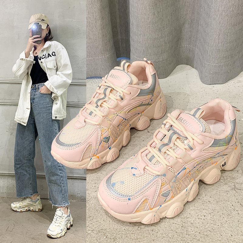 Luminous super fire daddy shoes women trend sneakers - THREADLIGHT