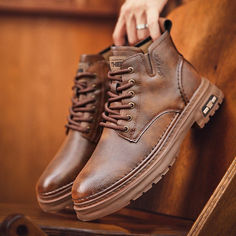 Martin Boots Thick - soled Mid - top Retro Easy Matching Casual - THREADLIGHT