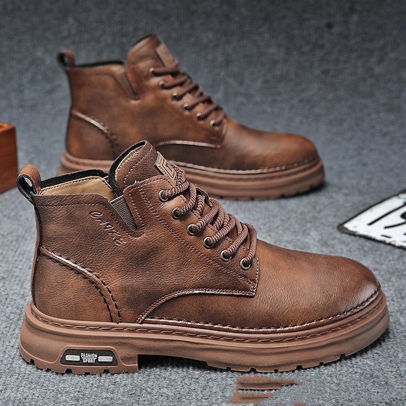 Martin Boots Thick - soled Mid - top Retro Easy Matching Casual - THREADLIGHT