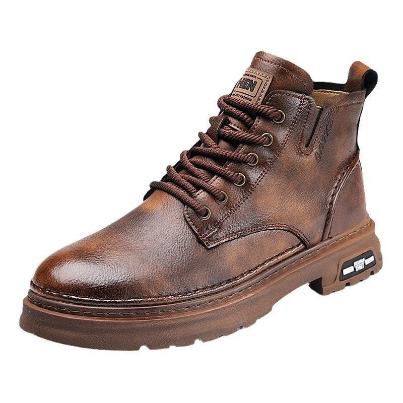 Martin Boots Thick - soled Mid - top Retro Easy Matching Casual - THREADLIGHT