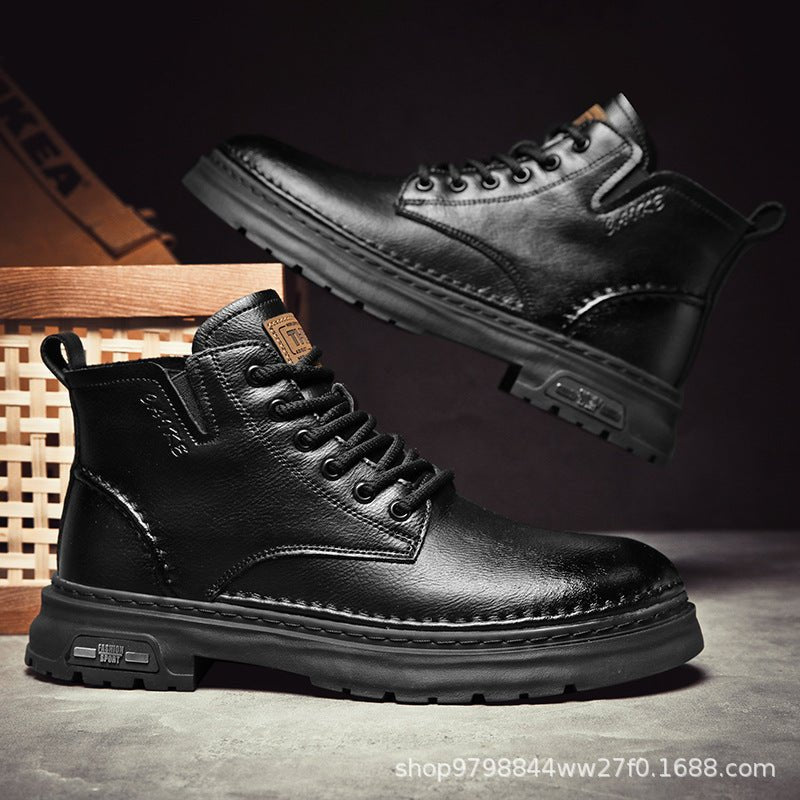 Martin Boots Thick - soled Mid - top Retro Easy Matching Casual - THREADLIGHT