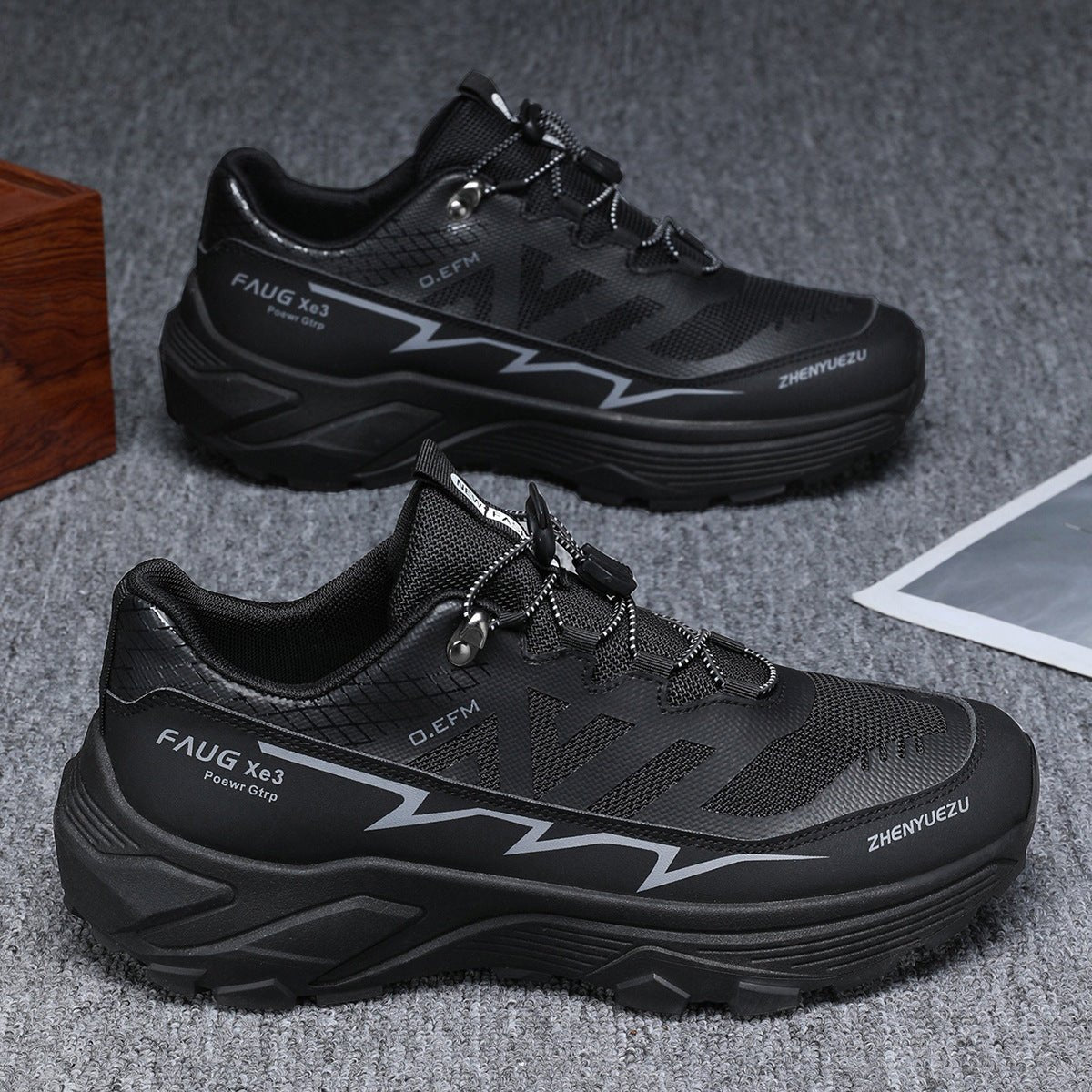 Men Colorblock Sneakers Outdoor Casual Mountaineering Hiking Running Sports Shoes - THREADLIGHT