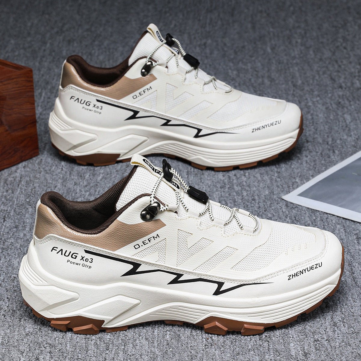 Men Colorblock Sneakers Outdoor Casual Mountaineering Hiking Running Sports Shoes - THREADLIGHT