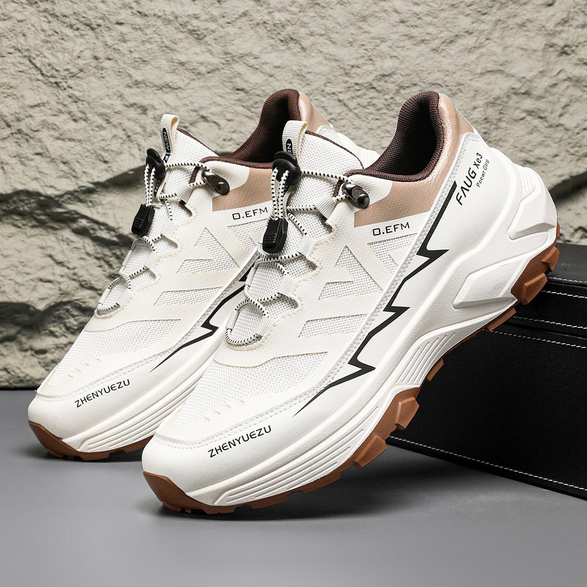 Men Colorblock Sneakers Outdoor Casual Mountaineering Hiking Running Sports Shoes - THREADLIGHT