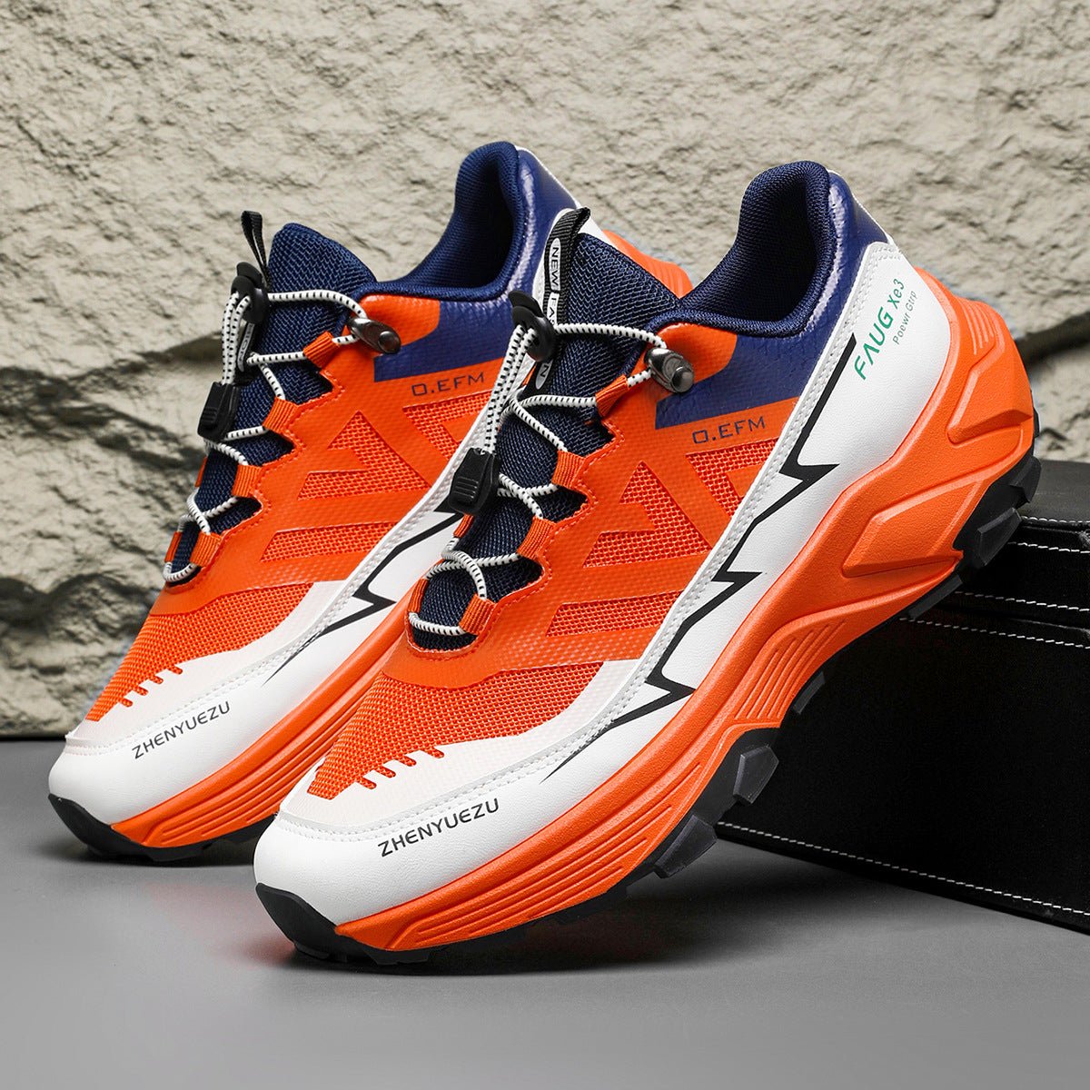 Men Colorblock Sneakers Outdoor Casual Mountaineering Hiking Running Sports Shoes - THREADLIGHT