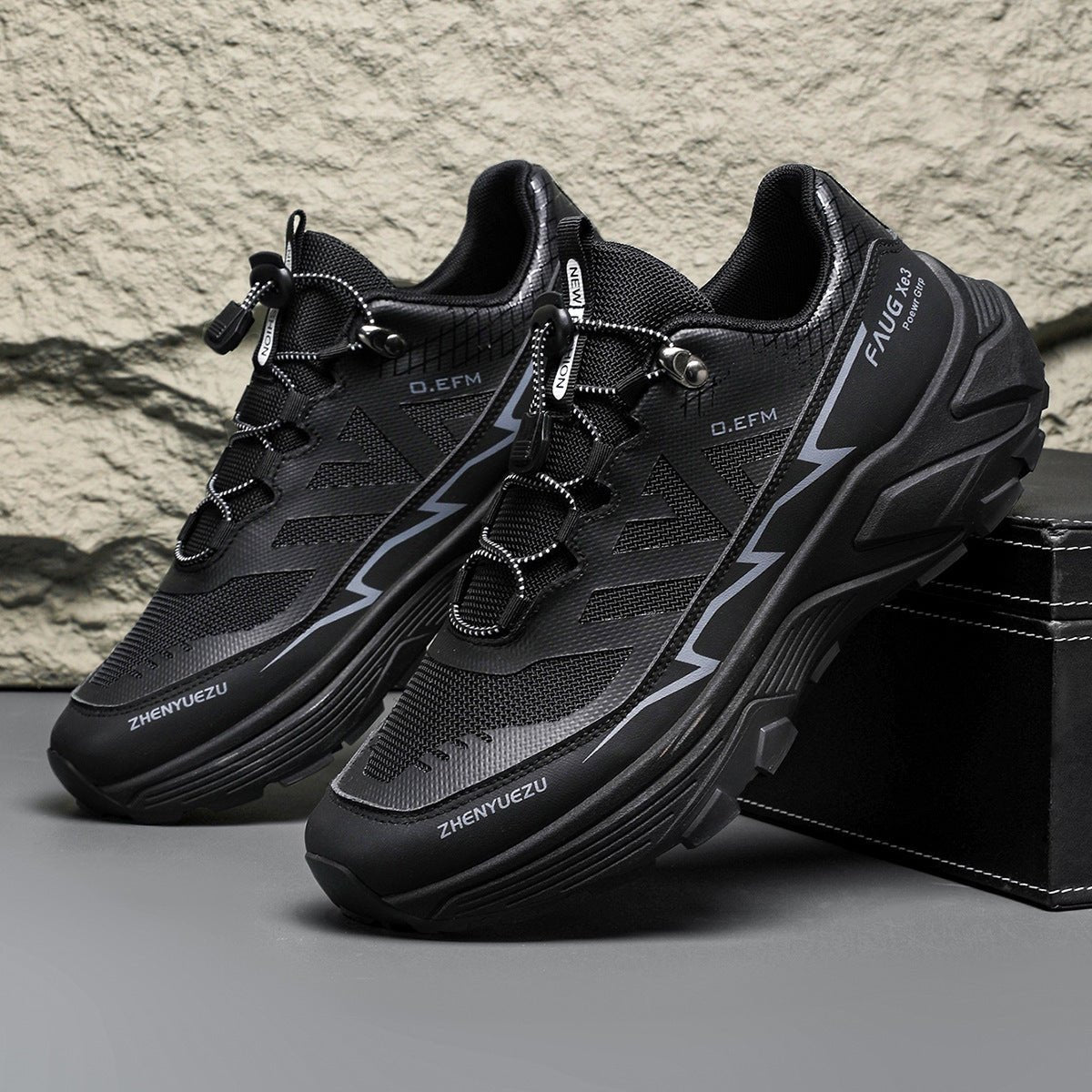 Men Colorblock Sneakers Outdoor Casual Mountaineering Hiking Running Sports Shoes - THREADLIGHT