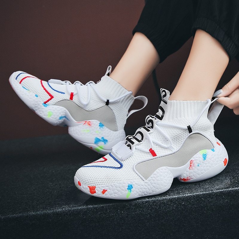 Men Sneakers Summer Fashion Running Shoes Breathable Men Vulcanize Shoes Flat Soft tennis Shoes - THREADLIGHT