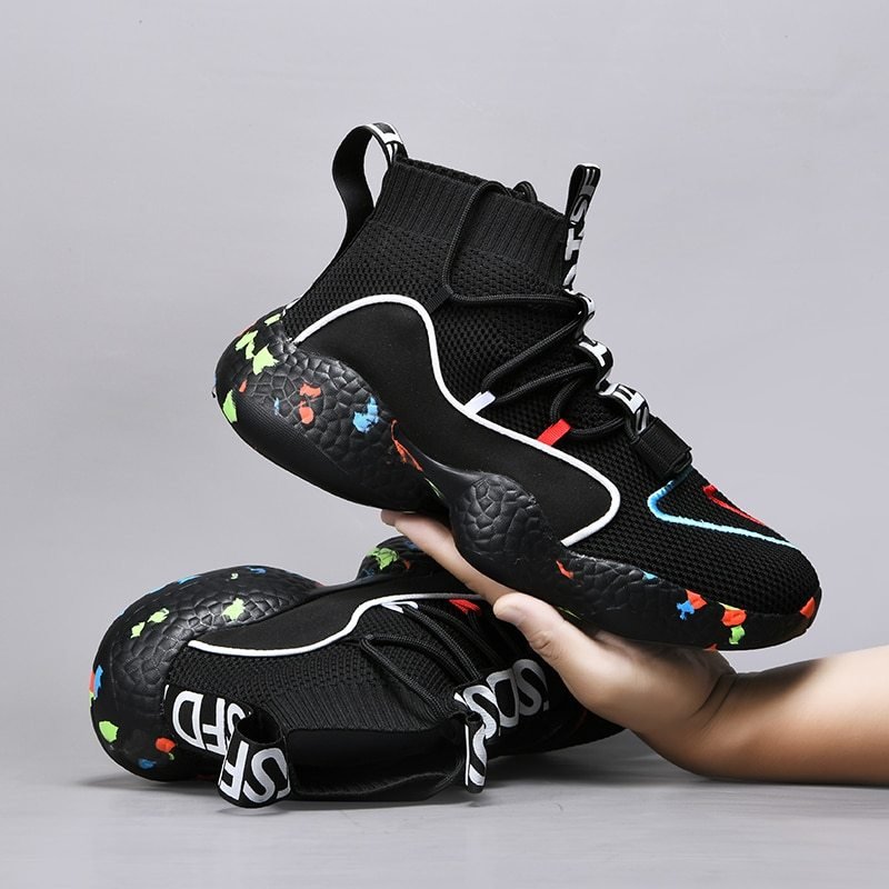 Men Sneakers Summer Fashion Running Shoes Breathable Men Vulcanize Shoes Flat Soft tennis Shoes - THREADLIGHT