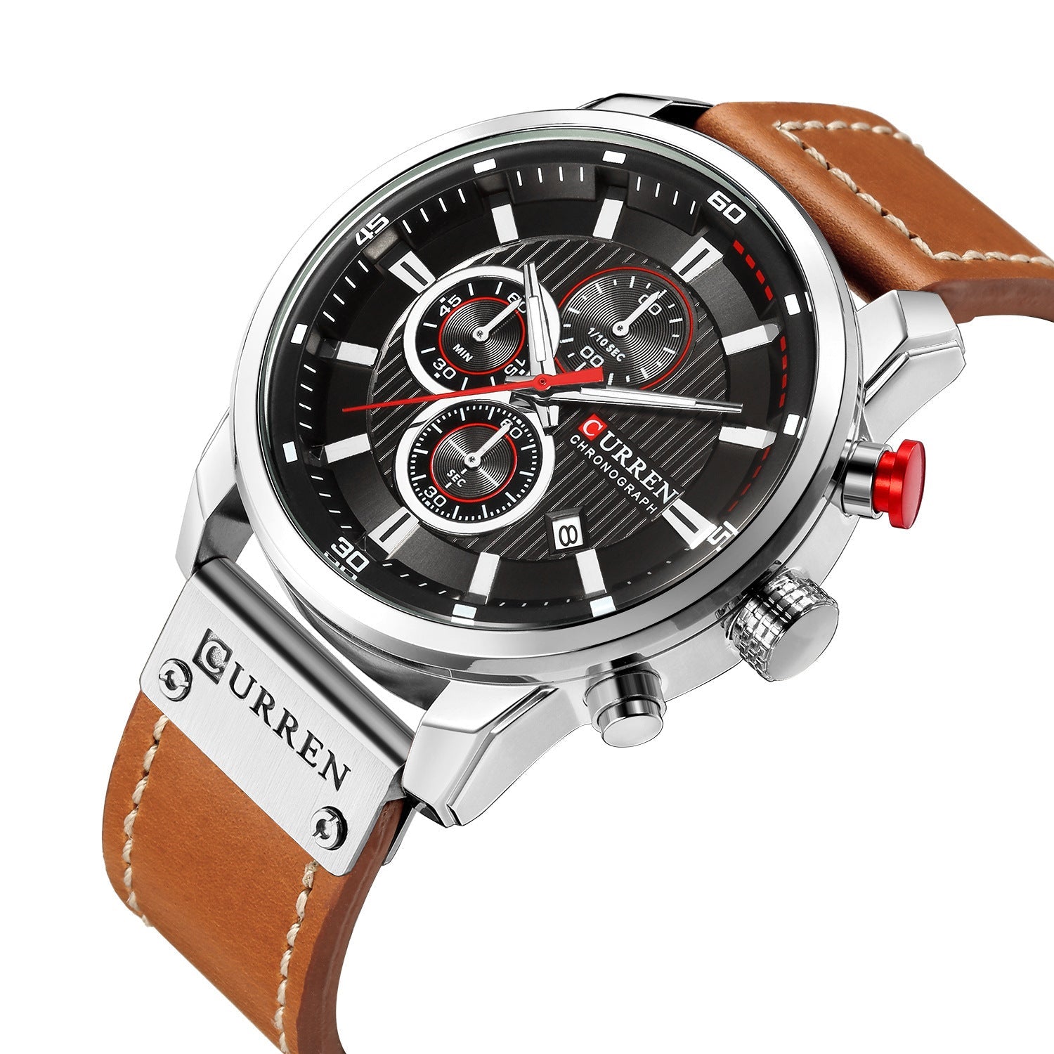 Men Waterproof Chronograph Sport Military Male Clock Top Brand Luxury Leather Man Wristwatch - THREADLIGHT
