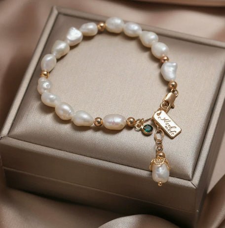 Natural Zircon Pearl Bracelet Ins Fashion Luxury Jewelry - THREADLIGHT