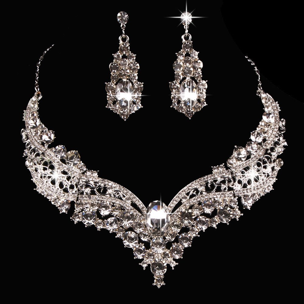 Necklace Alloy Diamond Large Crystal Jewelry Set - THREADLIGHT