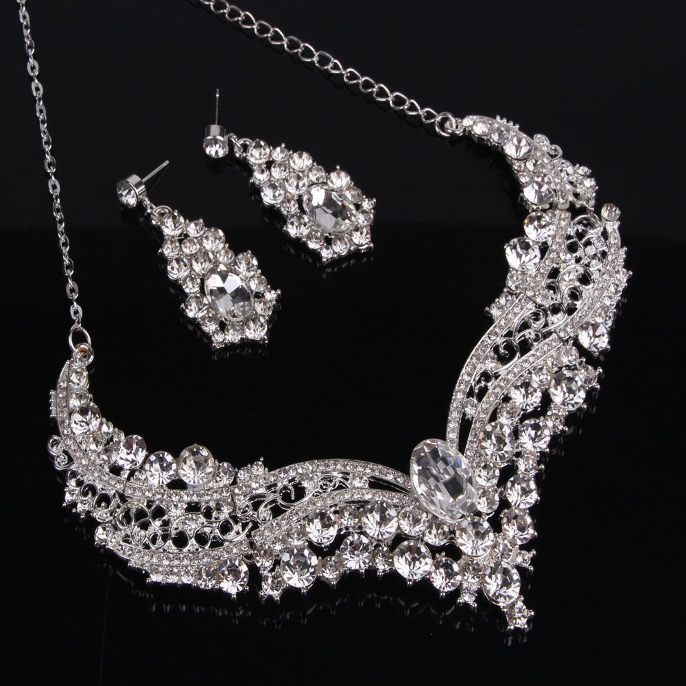 Necklace Alloy Diamond Large Crystal Jewelry Set - THREADLIGHT