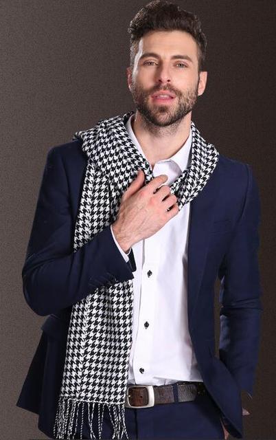 New Europe Fashion Shawl Scarves Men Winter Warm Tartan - THREADLIGHT