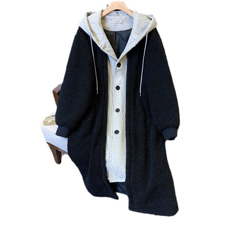 New Long Lambswool Two - piece Coat Women - THREADLIGHT