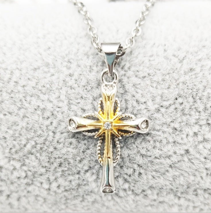 Octagonal Star Cross Alloy Pendant - THREADLIGHT