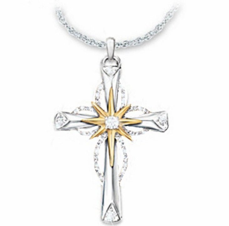 Octagonal Star Cross Alloy Pendant - THREADLIGHT