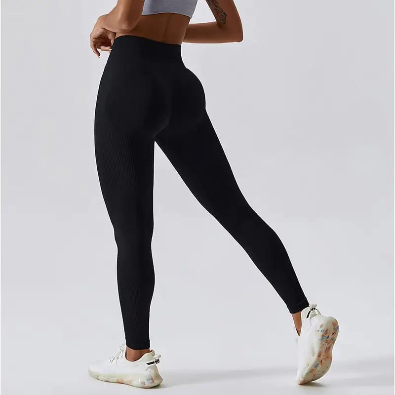 Seamless High Waist Peach Yoga Leggings - THREADLIGHT